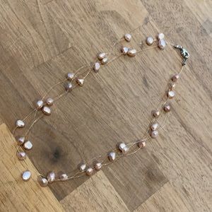 Handmade Floating Freshwater Pearl Necklace